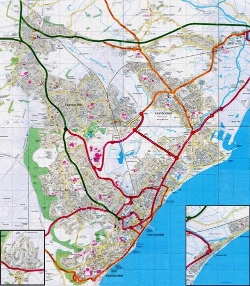 Map of Eastbourne